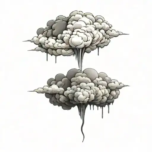 Coverup Clouds and Smoke tattoo design idea