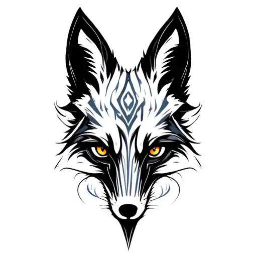 Fox Face tattoo design idea