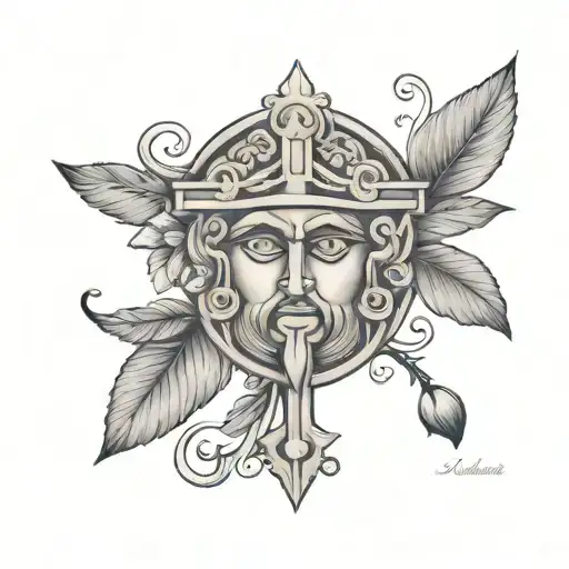 cover up of a greek tattoo "ΔΙΑΒΟΛΟΣ", simple and small stick and poke tattoo design idea