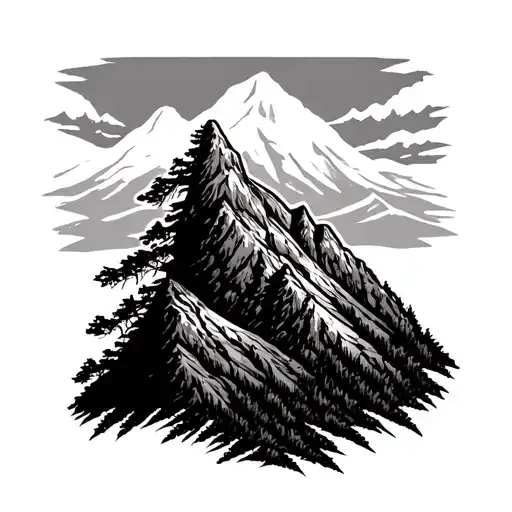 Appalachian Mountain tattoo design idea