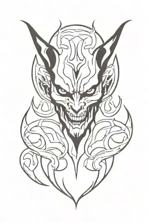 Demon tattoo design idea
