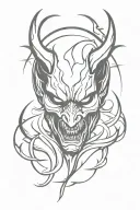 Demon tattoo design idea