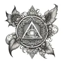 A symbol of balance between light and darkness, mind and heart, challenge and harmony. tattoo design idea