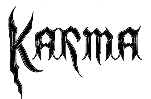 "Karma" tattoo design idea