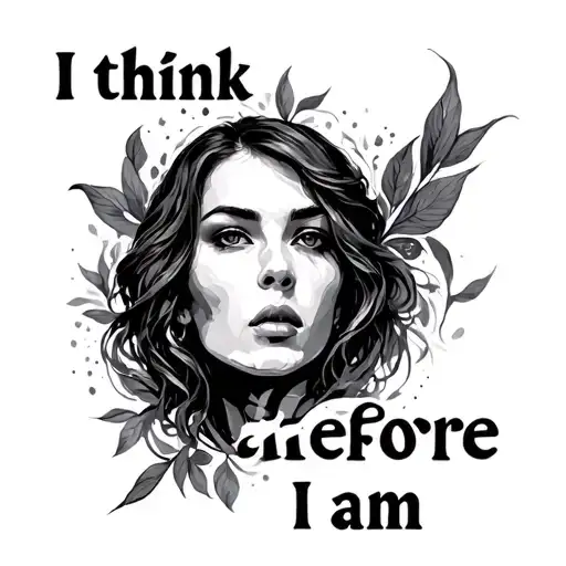 I think therefore I am tattoo design idea