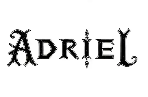 "Adriel" tattoo design idea