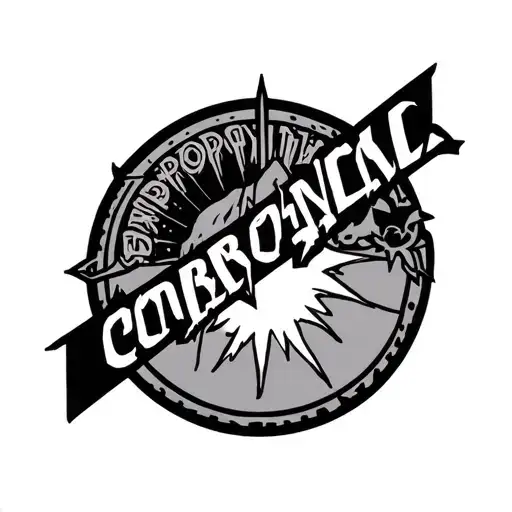 black and white tomorrowland logo tattoo design idea