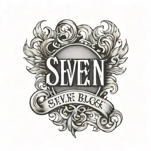 black lettering typing the name SVEN  tattoo design idea
