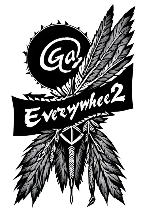 "Ga92 everywhere" Arrow native American tattoo design idea
