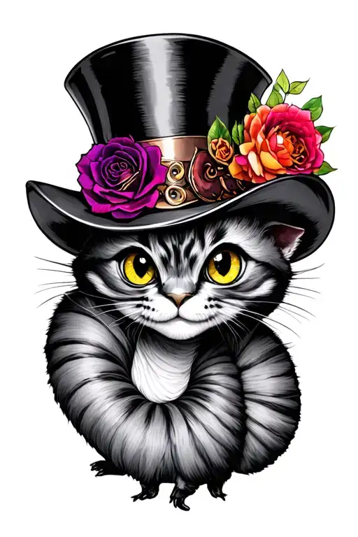 alice caterpillar Cheshire hatter tattoo design idea