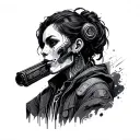 Sandevistan Cyberpunk tattoo design idea