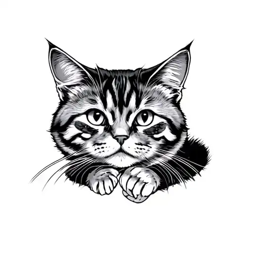 russian blue cat wizzard casting spells tattoo design idea