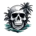 Guam with laddy stone tattoo design idea