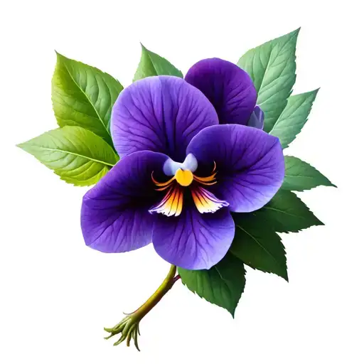 African Violet tattoo design idea