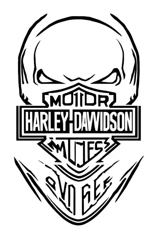 Harley Davidson logo tattoo design idea