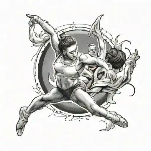 Gymnast tattoo design idea