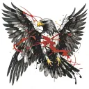 The Roman eagle soaring tattoo design idea