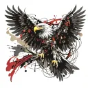 The Roman eagle soaring tattoo design idea