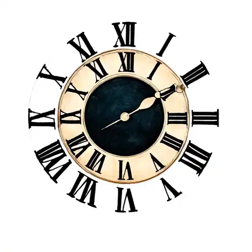 A clock in times new roman numerals that shows 12/23/20 tattoo design idea