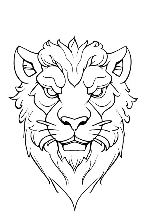 Chinese Lion tattoo design idea