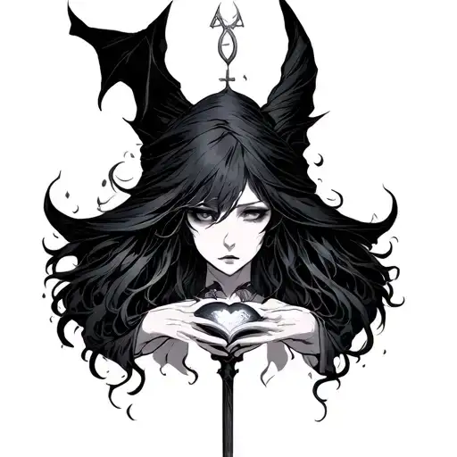 I want a re zero tattoo of the Witch's authority touches his heart to rise tattoo design idea