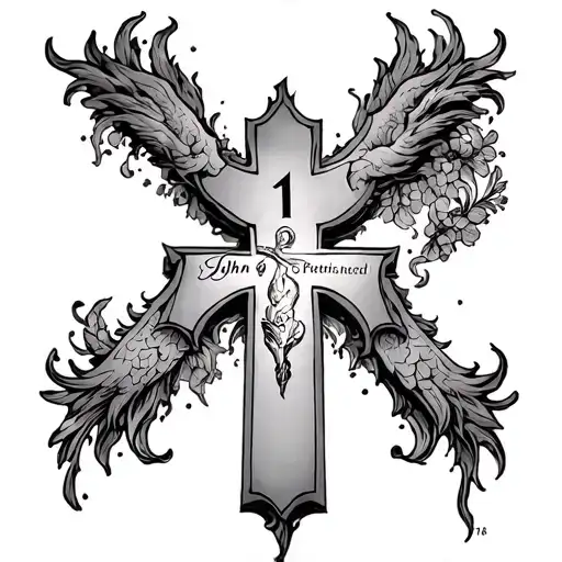 3 john 1:4 and cross tattoo design idea