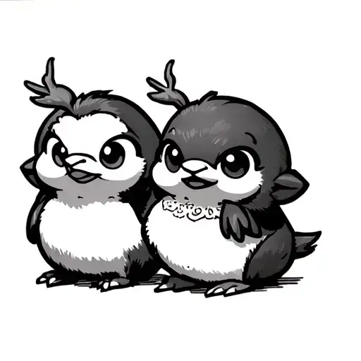 psyduck and sprigatito tattoo design idea