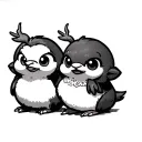 psyduck and sprigatito tattoo design idea