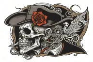 dead man walking tattoo design idea