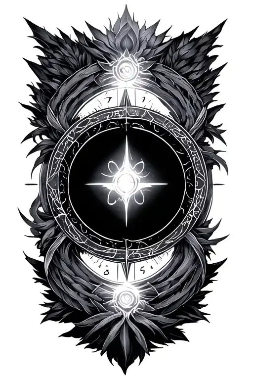 alchemy transmutation circle tattoo design idea