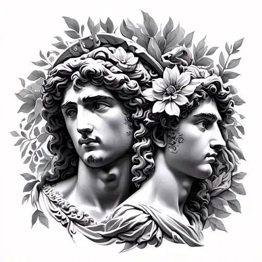 Apollo And Dionysus tattoo design idea