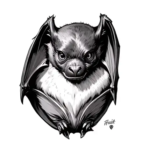 Fruit Bat tattoo design idea