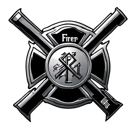 Firefighter Cross tattoo design idea