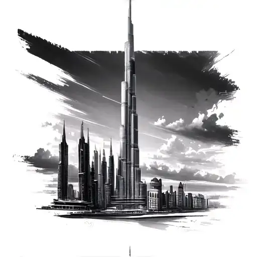 Burj Khalifa tattoo design idea