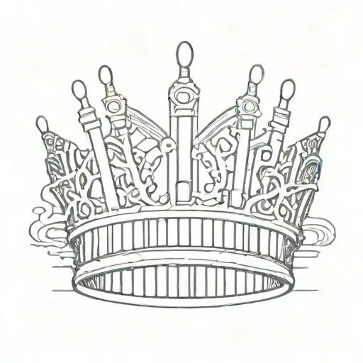 Crown Barcode tattoo design idea