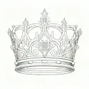 Crown Barcode tattoo design idea