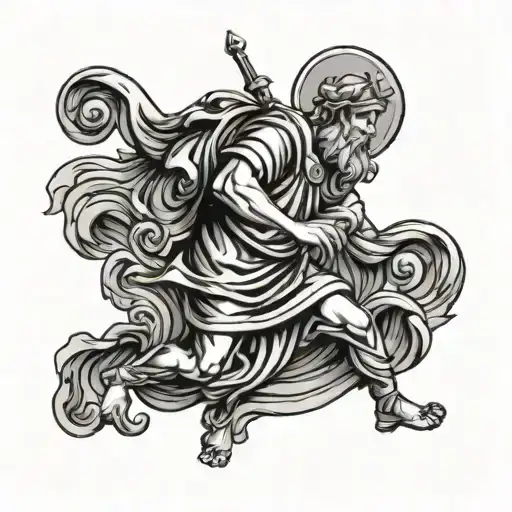 Saint Christopher tattoo design idea