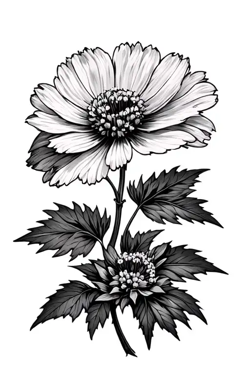 poison hemlock flower tattoo design idea