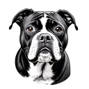 Staffy tattoo design idea