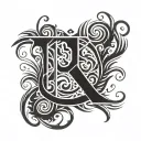 Letter j and m joined together tattoo design idea