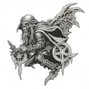 Baba Yaga tattoo design idea