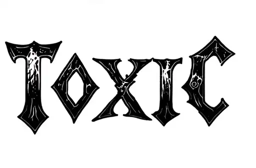 "TOXIC" tattoo design idea
