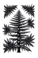 araucaria geometria mapuche tattoo design idea