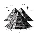 Egyptian pyramid tattoo design idea