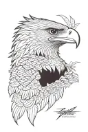 Philippine eagle tattoo design idea