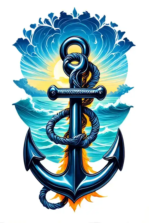 navy anchor design tattoo design idea