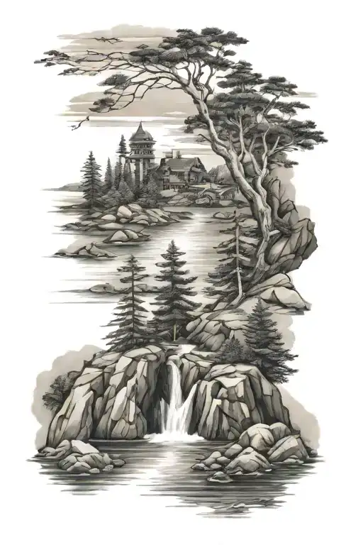 northern shoreline  tattoo design idea