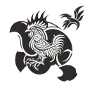 rooster fighting tattoo design idea