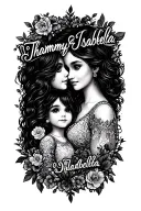 "Thammy&Isabella" "Thammy&Isabella" wife and daughter tattoo tattoo design idea