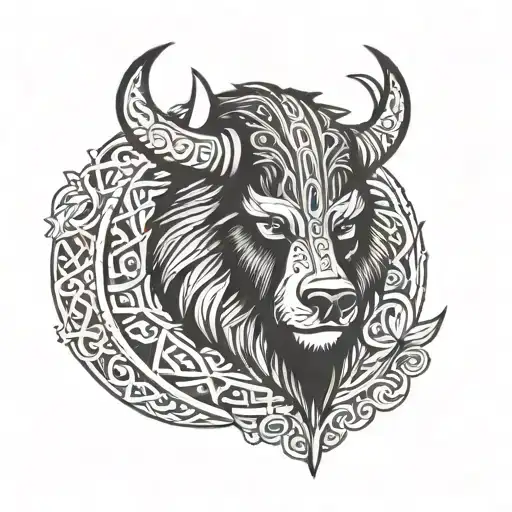 Viking Bear tattoo design idea